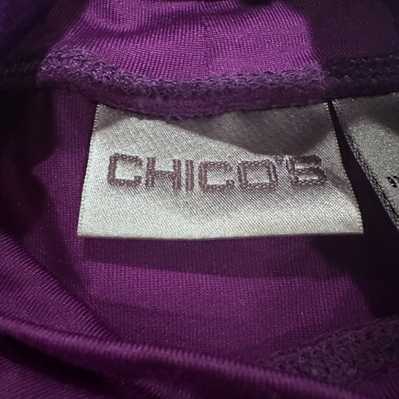 Chicos purple long sleeve top size 2 - Picture 2 of 6